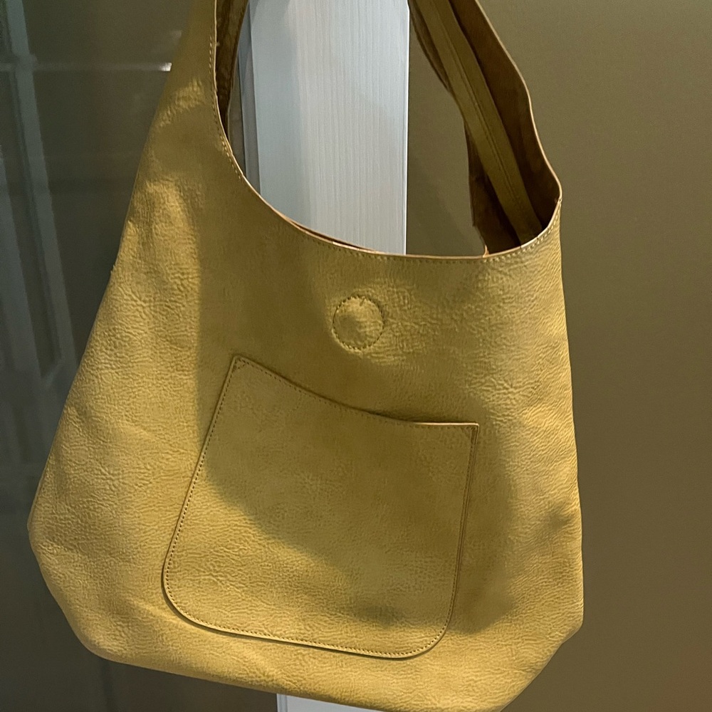 Joy Yellow Hobo bag with smaller bag inside with its own longer strap